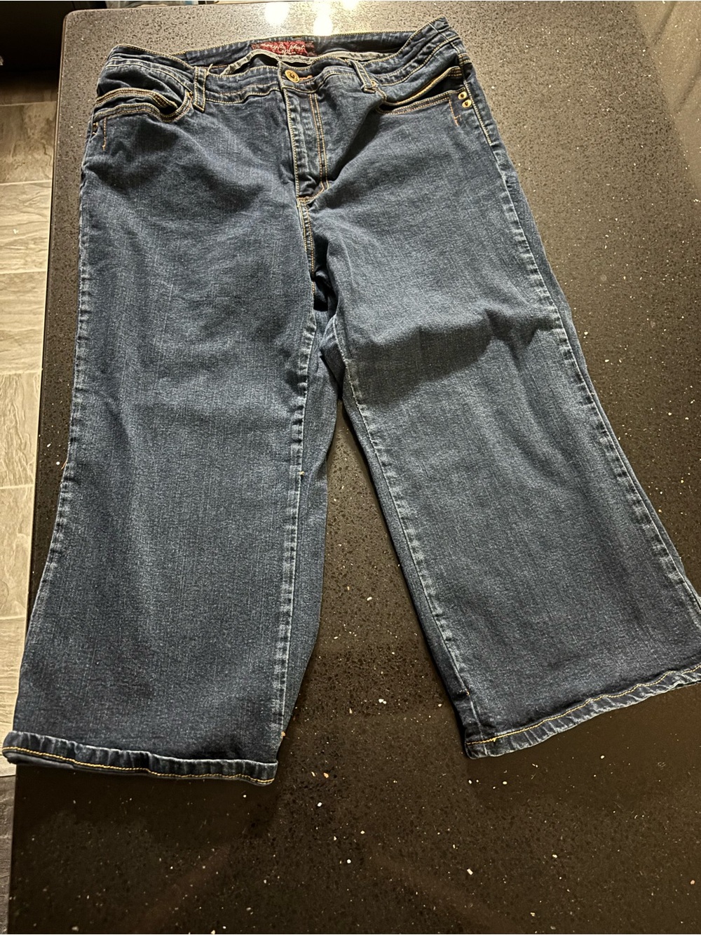 Baby Phat Blue Wide Leg Denim Capris